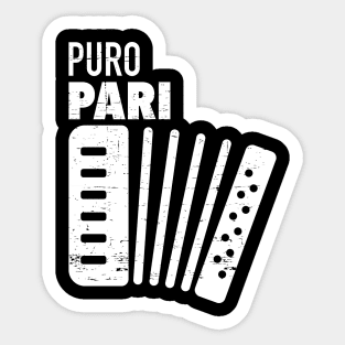 Puro Pari - Grunge design - white Sticker